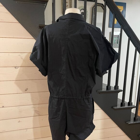 027 Pistola Meg Short Sleeve Zip Front Romper In Fade to Black XL - Picture 9 of 10